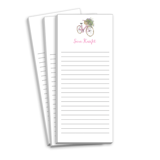 Pink Bicycle Skinnie Notepads